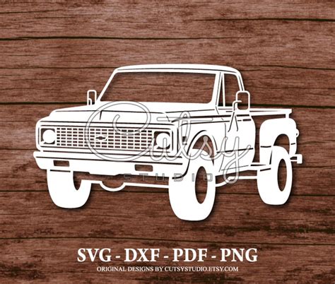 SVG Chevy K-10 Pickup Truck Silhouette Cut Files Designs, Clip Art ...