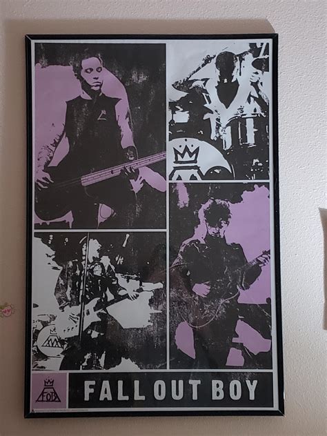 I ordered two Fall Out Boy posters and put the first one up today!! I'm sorta in love with it ...