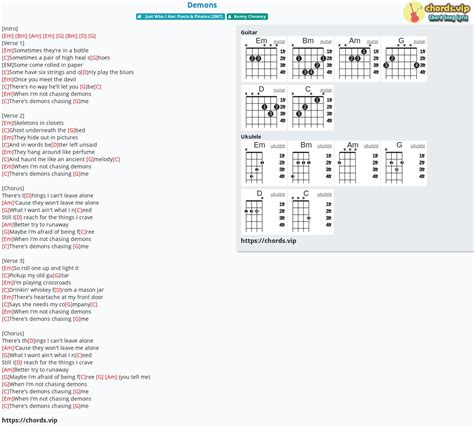 Chord: Demons - tab, song lyric, sheet, guitar, ukulele | chords.vip