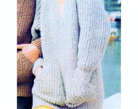 Knitting Pattern Colorblock Cardi Chunky Knit Cardigan Easy