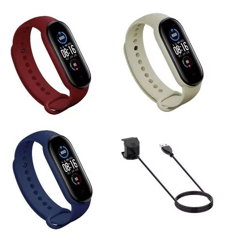 Pack Correas Mi Band Xiaomi Premium Cargador Repuesto Env O Gratis