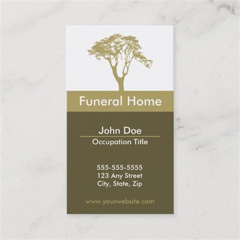 Funeral Home Business Card | Zazzle.com