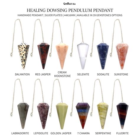 Buy Crystal Pendulum Healing Pendant Dowsing Pointed Pendulum Pendant