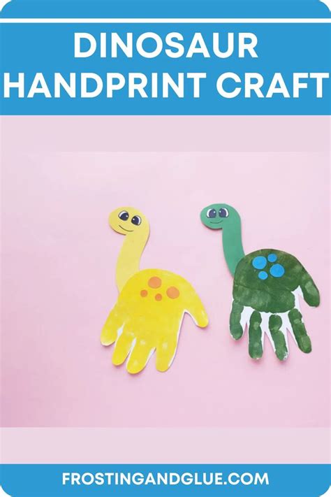 Dinosaur Handprint Craft Handprint Craft Spring Crafts For Kids Crafts