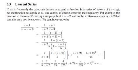 Solved 3 3 Laurent Series If As Is Frequently The Case One Chegg