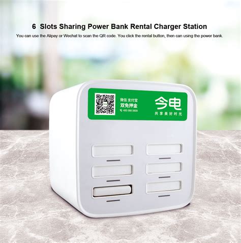 OEM 6 Slots Sharing Power Bank Rental Charger Station 6 Slots Sharing