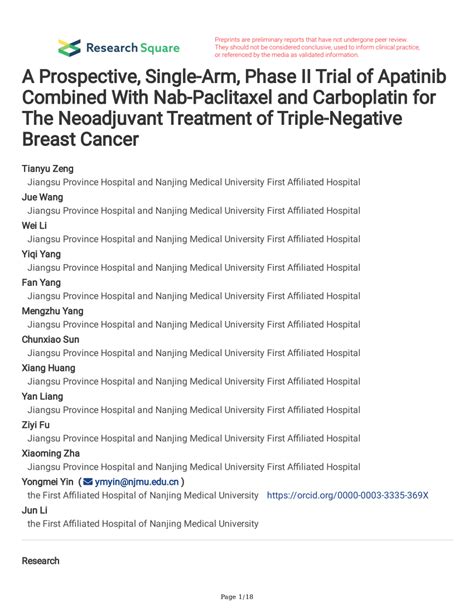 PDF A Prospective Single Arm Phase II Trial Of Apatinib Combined