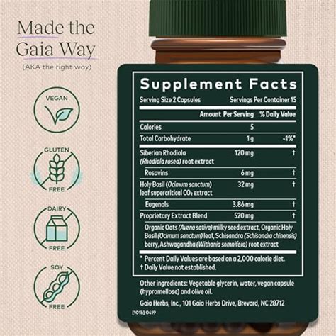 Gaia Herbs Stress Response Supplements Supports Relaxation With