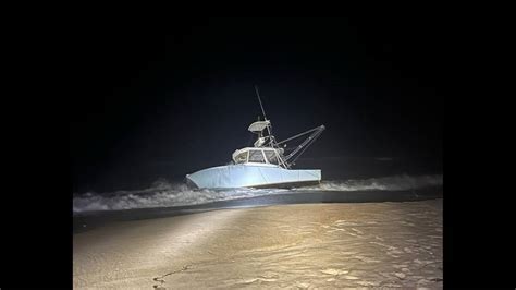 Winds Ground Powerless Boat On Outer Banks Beach Park Says Raleigh