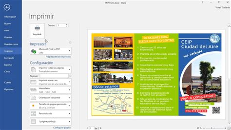 CÓmo Imprimir Un TrÍptico En Word Youtube