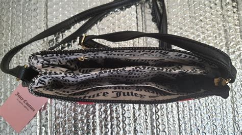 Juicy Couture Heart Stat Black Triple Crossbody Bag Purse Women S