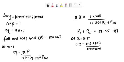 SOLVED A 550 KVA Single Phase Transformer Has An Efficiency Of 93 At