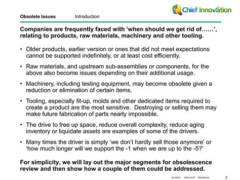 Obsolete / Obsolescence for Parts & Materials | PPT