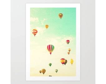 Hot Air Balloon Nursery Decor Gender Neutral Nursery Prints Etsy