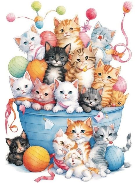 Premium AI Image | A group of adorable kittens