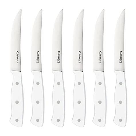 Cuisinart C77tr S6skw White Triple Rivet 6pc Steak Knife Set