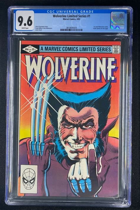 Wolverine Limited Series 1982 1 Cgc Graded 96 Frank Miller Art