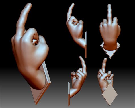 Middle Finger Fuck You Flip Off Bird Hand Gesture D Printable Model D File For Cults