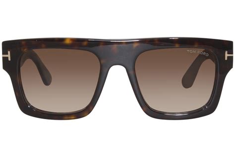 Tom Ford Fausto Tf711 52f Sunglasses Mens Shiny Dark Havanabrown Gradient 53mm