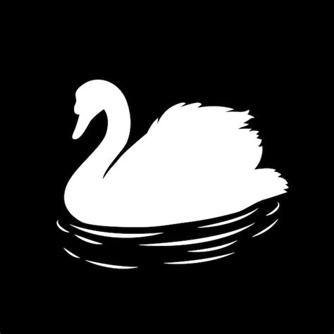 Concepto De Silueta De Cisne Vector Gratis