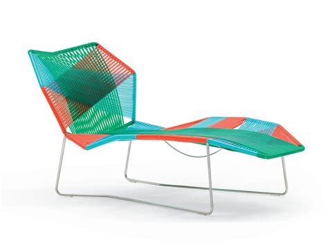 TROPICALIA Chaise Longue In Intreccio In Filo Tecnopolimero By Moroso