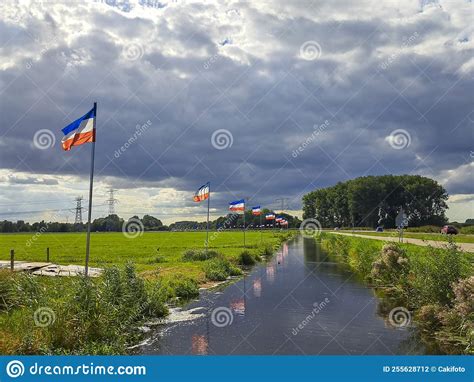 Flag Upside Down As Farmers Protest Against Government Measures For ...