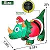 Amazon TURNMEON 4Ft Long Christmas Inflatables Santa Dinosaur