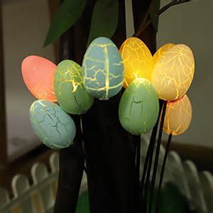 Solar Easter Decorations Outdoor Stake Lights Pack Led Easter Egg