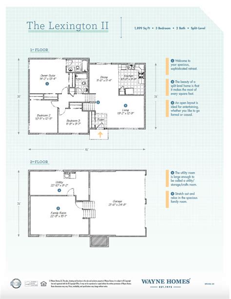 Lexington II Floor Plan: Split-Level Custom Home - Wayne Homes