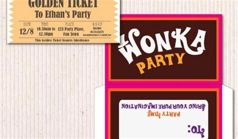 Willy Wonka Invitations Templates Willy Wonka Birthday Invite Diy