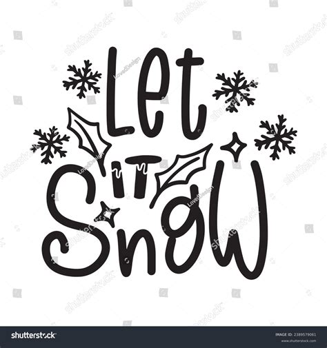 Winter Christmas Lettering Quotes Printable Posters Stock Vector