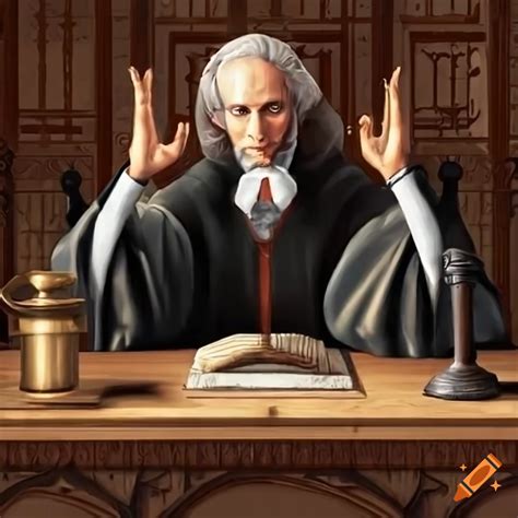 Medieval Judge In A Courtroom