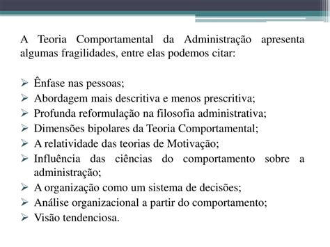 Qual O Principal Objetivo Da Teoria Comportamental Na Administração