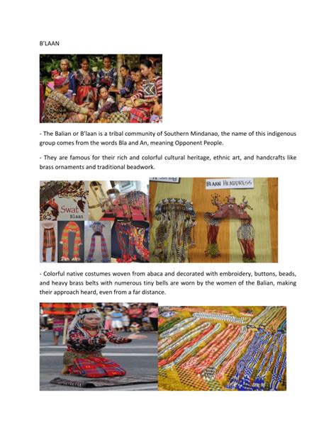 philippine indigenous groups blaan mandaya tboli