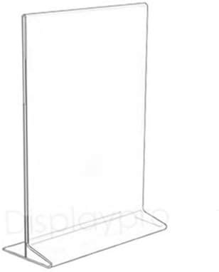 Displaypro A4 Clear Landscape Double Sided Acrylic Menu Desktop Counter