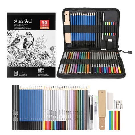 Color Pencil Set, Colored Pencil Set of 53, Drawing Pencil,Watercolor ...