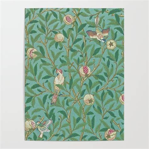 William Morris Bird And Pomegranate 3 Poster By Colorfuldesigns Society6