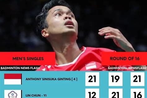 Hasil Singapore Open Anthony Sinisuka Ginting Berhasil Melaju Ke