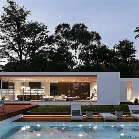 Modern House With Pool Exterior :: Behance