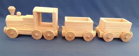 Wooden Train Set - Etsy