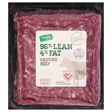 Meat Counter Beef Ground Beef 96 Lean 4 Fat Brick Lb Safeway