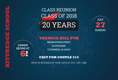 Free Class Reunion Invitation Template in Adobe Photoshop, Illustrator | Template.net