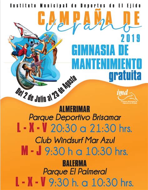 Cultura El Ejido Campaña de Verano Gimnasia de Mantenimiento