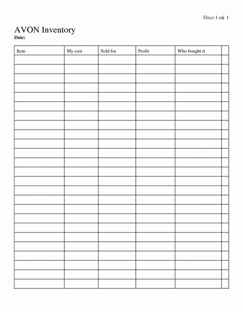 Stocktake Template Spreadsheet Free intended for Printable Inventory ...