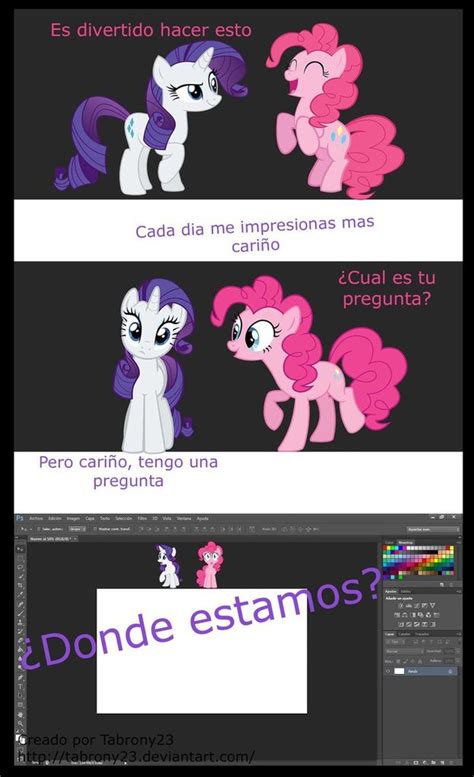 1337161 Safe Artist Tabrony23 Pinkie Pie Rarity Comic Ponys En