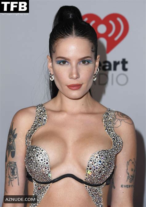 Halsey Sexy Seen Flaunting Her Hot Tits In A Revealing Outfit At The Iheartradio Music Awards In