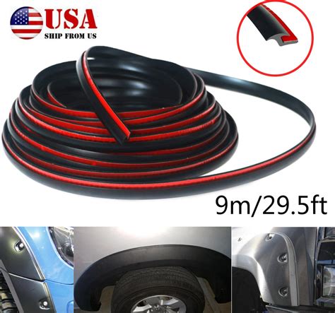 Usa M For Car Wheel Wells Fender Flares Edge Trim Rubber Seal Strip