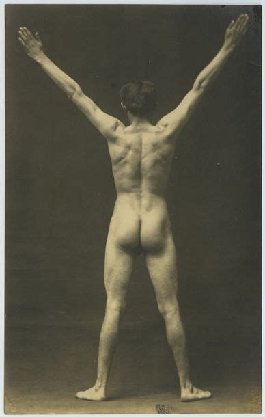 Edmond Desbonnet Study Of A Male Nude From Behind Circa Circa