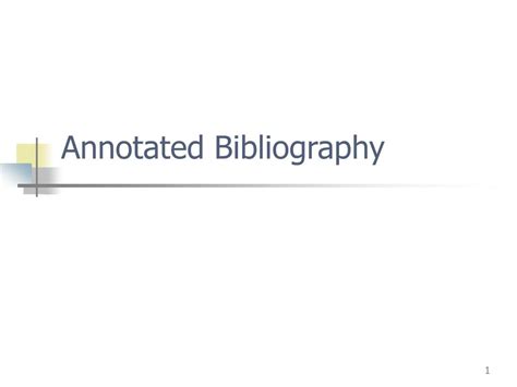 PPT - Annotated Bibliography PowerPoint Presentation, free download ... 