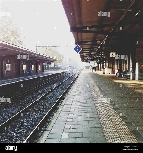 Netherlands, Bussum, Railroad platform Stock Photo - Alamy